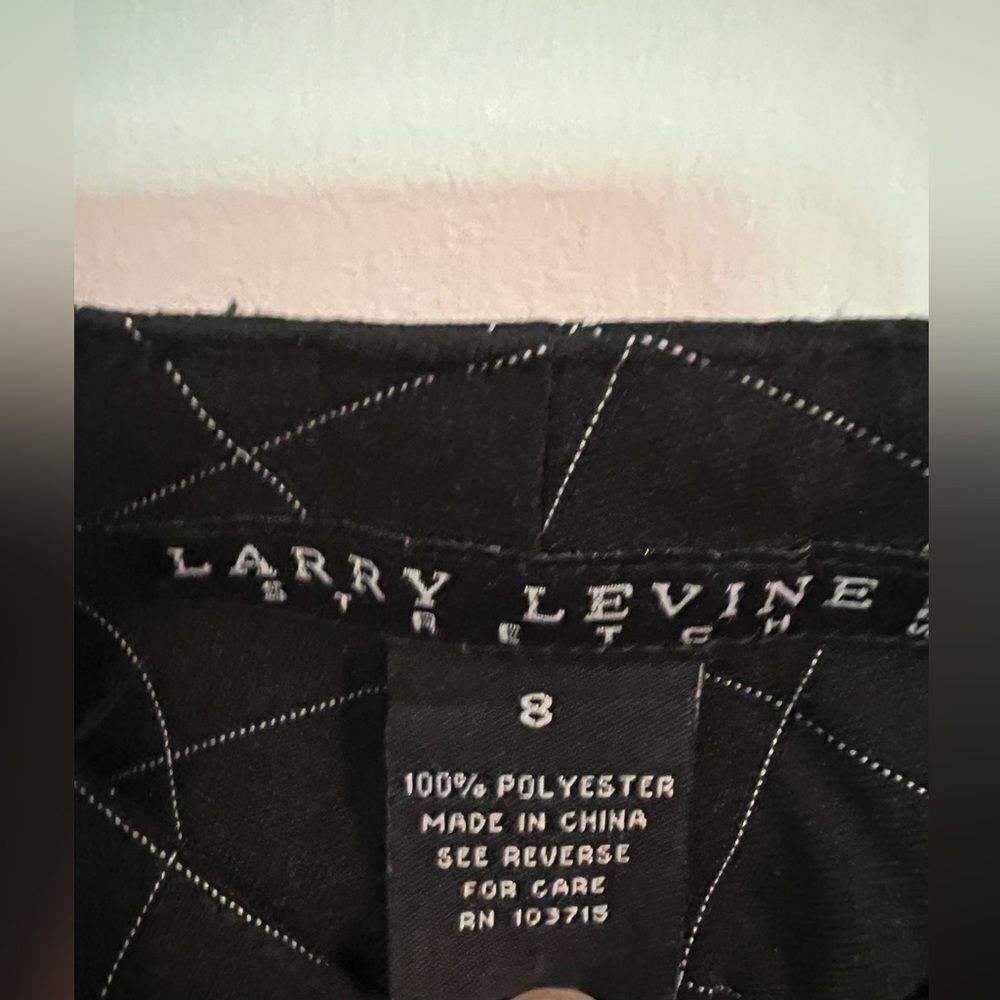 Larry Levine Stretch Black and White Dress Pants, size 8 - Picture 2 of 3